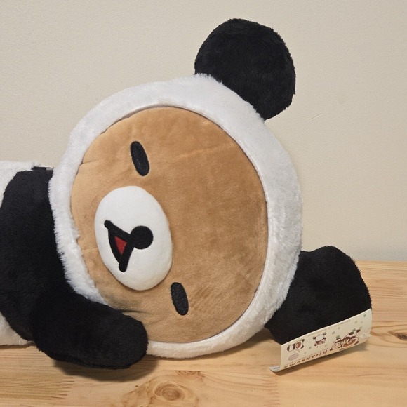 Rilakkuma Sleeping Teddy in Panda Outfit Series Plush Soft Toy 17" - Picture 2 of 6